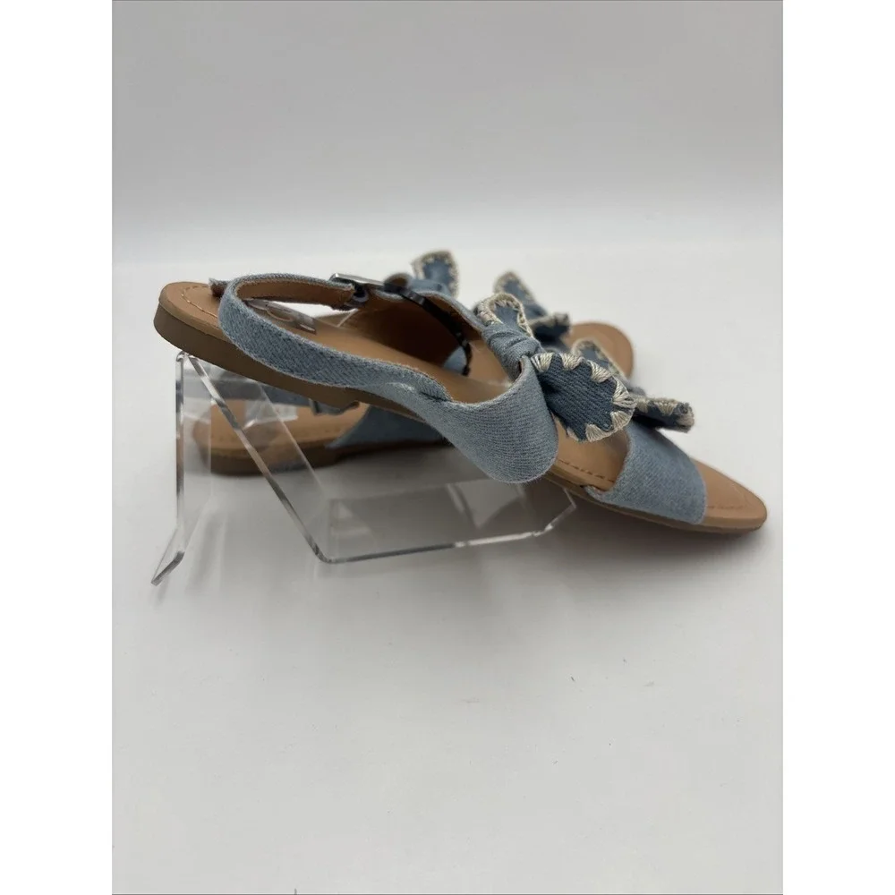 New Little Kids Dolce Vita Caicey Blue Denim Ankle Strap Sandals Size 3